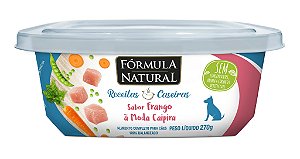 Alimento Úmido Fórmula Natural Receitas Caseiras Cão Adulto sabor Frango à Moda Caipira 270g