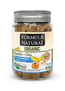 Biscoito Fórmula Natural Organic Cão Adulto sabor Banana, Aveia E Mel 150g