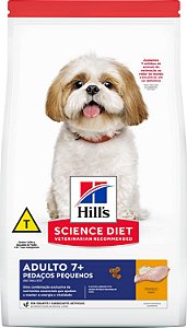 Ração Seca Hills Canino Adulto 7+ Pedaços Pequenos sabor Frango