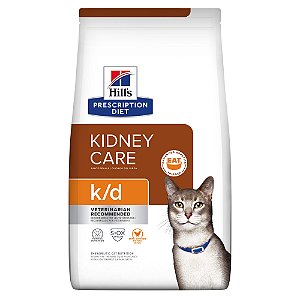 Ração Seca Hills Felino Prescription Diet K/D Cuidado Renal sabor Frango