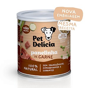 Alimento Úmido Lata Pet Delícia Cães Adultos sabor Panelinha de Carne 320g