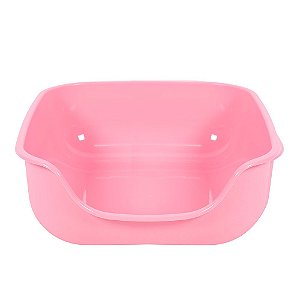 Caixona de Areia Rosa Pet Games - Bandeja Higiênica para Gatos