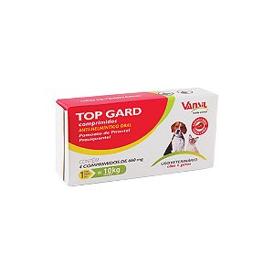 Vermífugo Vansil Top Gard 600mg 4 Comprimidos