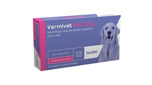 Vermífugo Biovet Vermivet Plus 2g 2 Comprimidos
