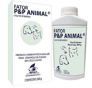 Homeopatia Para Cães e Gatos Arenales Fator P&P Animal Talco 200g