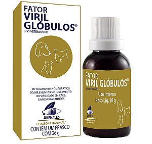 Homeopatia Para Cães e Gatos Arenales Fator Viril Glóbulos 26g