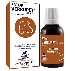 Homeopatia Para Cães Arenales Fator Verrupet 26g