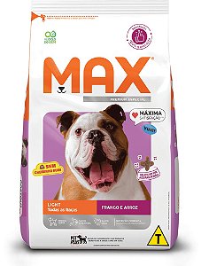 Ração Seca Max Cães Adultos Light sabor Frango e Arroz