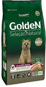 Ração Seca Golden Seleção Natural Cães Sênior Porte Pequeno sabor Frango e Arroz