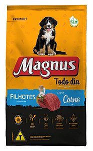 Ração Seca Magnus Premium Todo Dia Cães Filhotes sabor Carne
