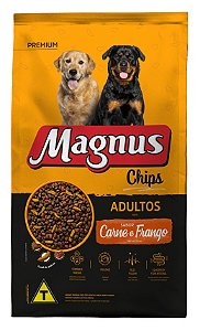 Ração Seca Magnus Premium Chips Cães Adultos sabor Carne e Frango