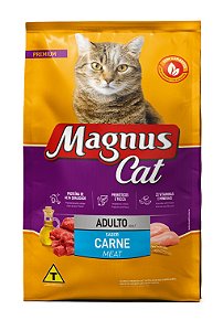 Ração Seca Magnus Cat Premium Adultos sabor Carne Sem Corantes 25kg