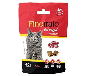 Petisco Finotrato Cat Nuggets sabor Carne 40g