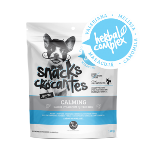 Snacks Crocantes Oh LáLá Pet Calming sabor Steak Queijo Brie 120g