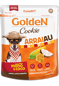 Cookie Golden Cães Adultos Porte Pequeno sabor Milho e Coco 350g - Edição Limitada