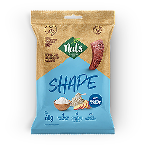 Bifinhos Nats Cães Shape sabor Whey, Batata Doce e Tapioca