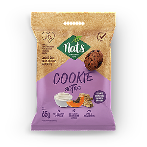 Cookie Nats Active sabor Iogurte Desnatado, Mamão e Granola 65g