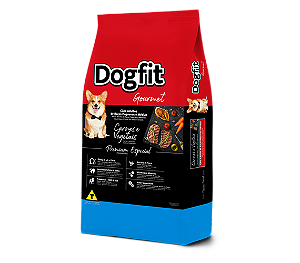 Ração Seca Dogfit Gourmet Cães Adultos Raças Pequena e Médias sabor Carne e Vegetais