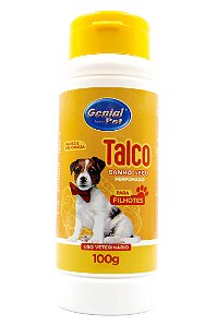 Talco Banho a Seco Perfumado Genial Pet Cães Filhotes 100g