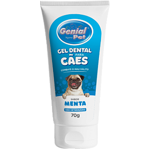 Gel Dental Genial Pet Cães sabor Menta 70g