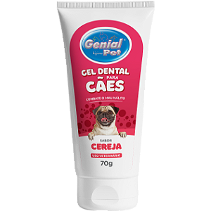 Gel Dental Genial Pet Cães sabor Cereja 70g