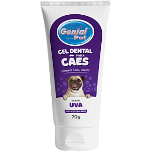 Gel Dental Genial Pet Cães sabor Uva 70g