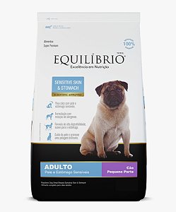 Ração Seca Equilíbrio Sensitive Skin & Stomach Cães Adultos Porte Pequeno