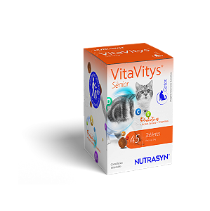 Suplemento Nutrasyn VitaVitys Sênior Gatos 45 Tabletes
