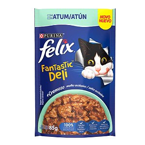 Alimento Úmido Sachê Felix sabor Fantastic Deli com Atum