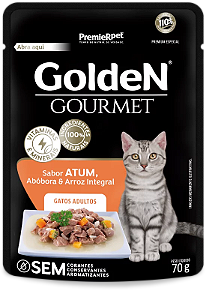 Alimento Úmido Sachê Golden Gourmet Gatos Adultos sabor Atum