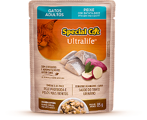 Alimento Úmido Sachê Special Cat Ultralife Adulto sabor Peixe