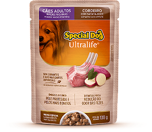 Alimento Úmido Sachê Special Dog Ultralife Adulto Raças Pequena sabor Cordeiro