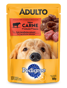 Alimento Úmido Sachê Pedigree Cães Adultos sabor Carne ao Molho