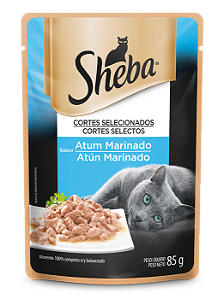 Alimento Úmido Sachê Sheba Gato Adulto sabor Atum Marinado