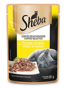 Alimento Úmido Sachê Sheba Gato Adulto sabor Frango Assado