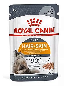 Alimento Úmido Sachê Royal Canin Feline Hair & Skin Patê