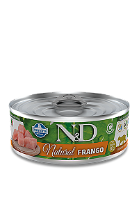 Alimento Úmido Lata N&D Feline Natural sabor Frango 80g