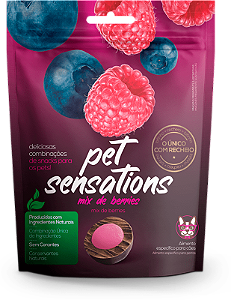 Snacks Recheado Pet Sensations Cães sabor Mix de Berries 65g