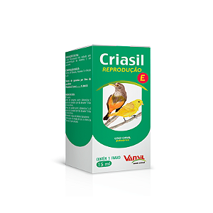 Suplemento Criasil Reprodução E para Pássaros 15ml