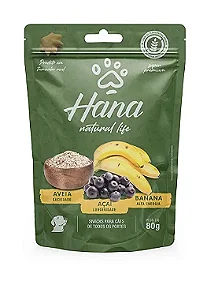 Snack Hana Natural Life Nuggets Cães sabor Aveia, Açaí e Banana