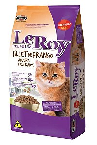 Ração Seca LeRoy Premium Gato Adulto Castrado sabor Fillet de Frango