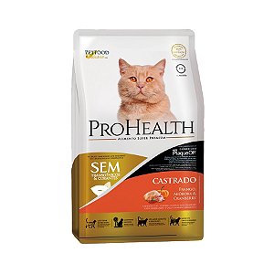 Ração Seca ProHealth Gatos Adultos Castrados sabor Frango