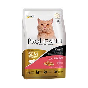 Ração Seca ProHealth Gatos Adultos Castrados sabor Salmão