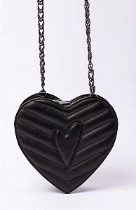 BOLSA CORAÇÃO - PRETO | REF: V3ACBO11