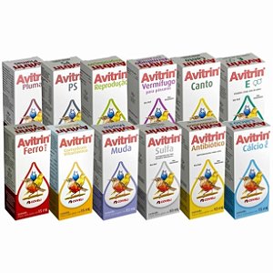 Avitrin para Pássaros Linha de Suplementos e Cuidados para Aves Ornamentais