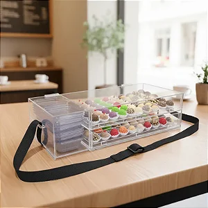 Expositor 100 Brigadeiros No5, Com Alça, Nicho, Div Embalagem