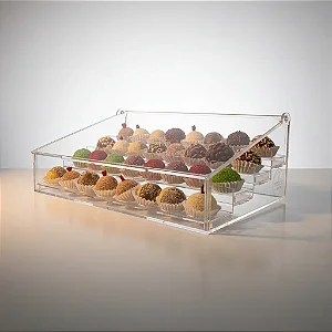 Expositor Acrilico Para Brigadeiros Tipo Escada 4 Degraus