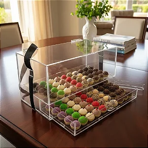 Expositor 16 Caixinhas Gaveta 50 Brigadeiros + Alça, Pegador