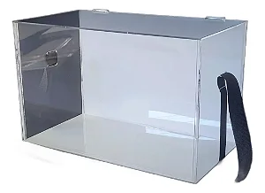 Caixa Expositor Branco Acrílico P/ 48 Caixinhas Alça E Logo
