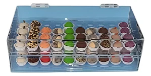 Expositor Acrílico Azul 100 Brigadeiros N5, Alça, Logo